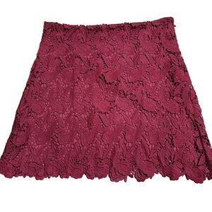 Express Skirt Women's Size 8 Red Lace, Lined